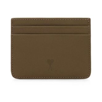 Ami Leather Cardholder - male - Ami Paris - Wallets & Cardholders - Brown - ONE SIZE - Accessories