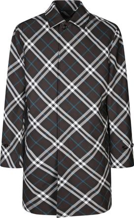 Burberry Klassieke grijze jas - Heren - Mantel - Veelkleurig - L - Polyester - Jassen