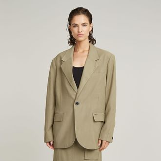 G-Star Big Boyfriend Blazer - Groen - Dames