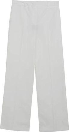Fendi Technical Canvas Broeken - Dames - Wijde Broeken - Wit - S - Katoen - Broeken