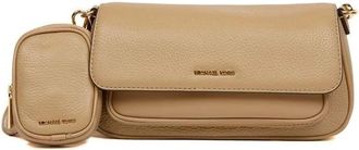 Michael Kors Jet Set Travel Small Flap Crossbody With Tech Attachment - Dames - Schoudertassen - Beige - ONE Size - Leer - Tassen
