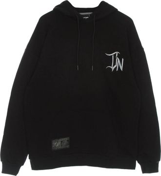Dolly Noire Lichtgewicht 3D Lettering Hoodie Sweatshirt - Heren - Hoodies - Zwart - XS - Katoen - Hoodies & sweatvesten