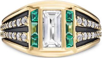 V JEWELLERY Freya stone-embellished ring - Goud