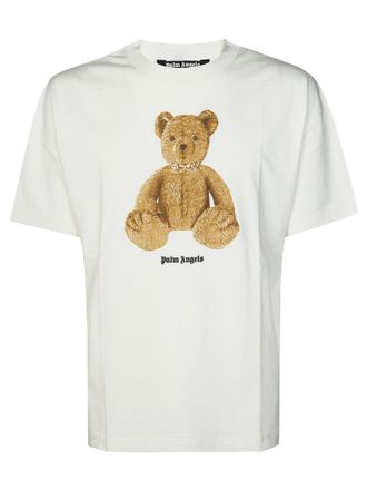 Palm Angels White Bear Regular Teddy Bear T-Shirt