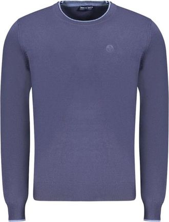 North Sails Trui met Ronde Hals - Heren - Ronde hals truien - Blauw - 2XL - Katoen - Truien & Vesten
