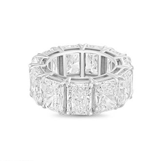 Diana M. Jewels 14kt white gold 10.00cts radiant lab grown diamond eternity band