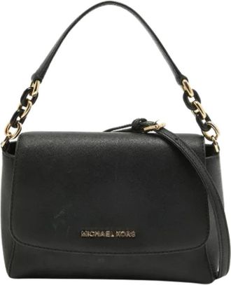 Michael Kors Tweedehands leren handtassen - Dames - Vintage Schoudertas - Zwart - ONE Size - Tweed - Vintage