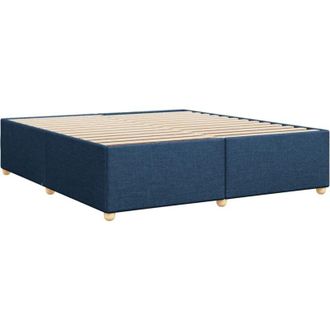 vidaXL Cama Sin Colch&oacute;n Tela Azul 180x200 Cm Vidaxl