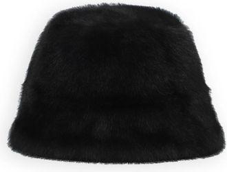 Arma Beau Faux Mink Bucket Hat - Dames - Accessoires - Zwart - Maat: S/M