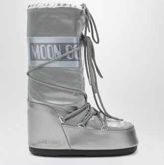Moon Boot Moon Boot Icon Glace Silver Satin Boots