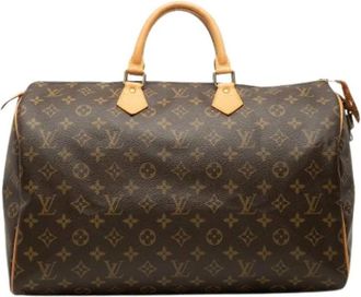 Louis Vuitton Pre-owned Speedy 40 - Dames - Vintage Handtas - Bruin - ONE Size - Leer - Vintage