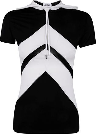 Jean Paul Gaultier Viscose Baby Tee Shirt With Inlaid Chevron, Gaulti