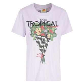Farm Rio FARM Rio, T-Shirts, female, Multicolor, Size: XS Tropical Bouquet Fit T-shirt