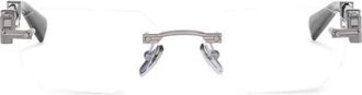 Balmain Geometrisch Montuur Randloze Bril - Heren - Brillen - Grijs - 55 MM - Accessoires