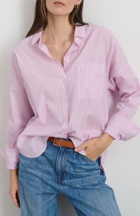 Alex Mill Jo Stripe Shirt in Lavender/White at Nordstrom Rack, Size X-Large