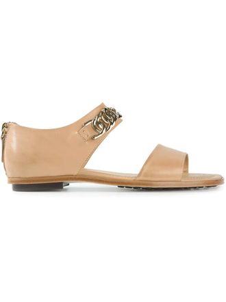 Tod's chain trim sandals - Neutrals