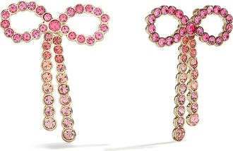 BaubleBar Georgia Crystal Bow Earrings in Pink/Gold at Nordstrom