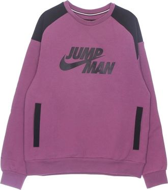 Nike Jordan Fleece Crew Light Crewneck Sweatshirt - Heren - Sportshirts - Paars - XL - Katoen - Fitness