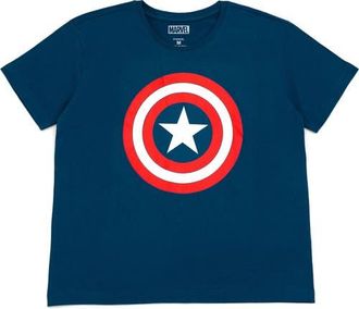 MARVEL Avengers Cosplay Short Sleeve T-Shirt in Navy Captain America at Nordstrom, Size Xx-Large