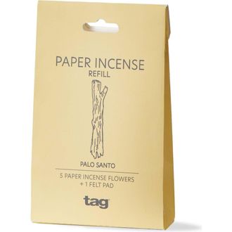 Tag Palo Santo Paper Incense Refills Ivory Home Fragrance S/5 in Beige at Nordstrom