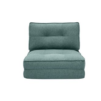 Miliboo Miliboo - Sill&oacute;n Cama De 1 Plaza De Tela Verde Celad&oacute;n Sally