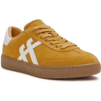 FitFlop The Dash T Toe Suede Sneakers in Turmeric/urban White at Nordstrom, Size 7.5