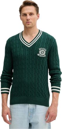 Guess Heren, Truien, Groen, Maat: XS Katoen