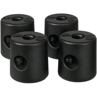 OUTSUNNY Pack De 4 Pesos Rellenables Para Carpas Plegables Con 9,2 Kg De Agua O 12 Kg De Arena Con Perillas De Fijaci&oacute;n &Oslash;24x25,5 Cm Negro