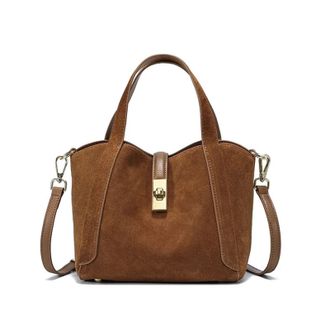 Generic Leather Suede Bag Women Handbag Womens Shoulder Bags Female Crossbody(1539-Brown)