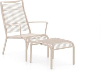 Apple Bee Hawaii lounge tuinstoel stapelbaar met voetenbank