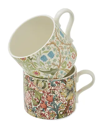 Spode Morris & Co Blackthorn & Golden Lily Mugs (Set Of 2)