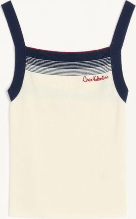 Valentino Top In Lana Donna BETULLA/NAVY XL