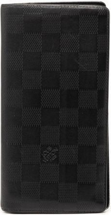 Louis Vuitton Black Onyx Leather Long Wallet (Bi-Fold) (Pre-Owned)