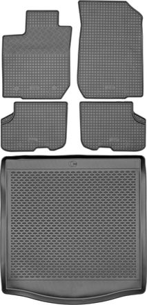 OEM Juego De Alfombrillas De Goma Para Coche Y Maletero Para Dacia Logan Ii Sed&aacute;n/kombi (2013-2021)