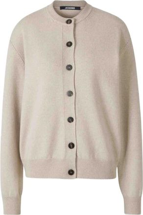 Jacquemus Truien & Vesten, Dames, Beige, S, Wol, Moulin Cardigan