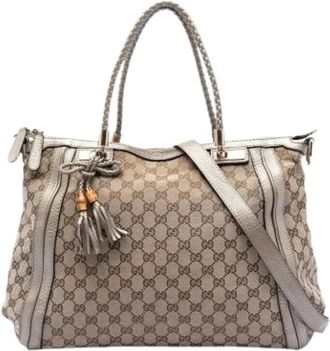 Gucci Pre-owned Handbags, female, Brown, Size: ONE SIZE Pre-owned Bella Satchel