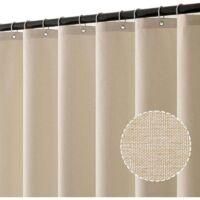 OEM Cortina De Ducha De Lino Texturizado De 150x180 Cm, Color Beige Claro: Gruesa Y Resistente, Estilo Hotelero De Lujo, Impermeable, Resistente Al Moho, 