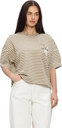Summum Tops, Dames, Veelkleurig, L, Polyester, Gestreept Scuba Top