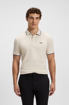 Boss Green by Hugo Boss Poloshirt BOSS GREEN Paddy, Herren, Gr. XXL, weiss (open wei&szlig;133), Jersey, Obermaterial: 100% Baumwolle, unifarben, regular fit, hoch geschlossener Au