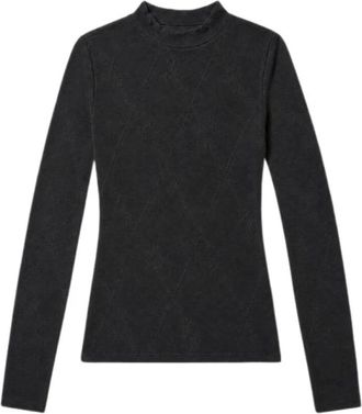 Iro Heavenly Top - Dames - Longsleeves - Zwart - S - Polyester - Tops