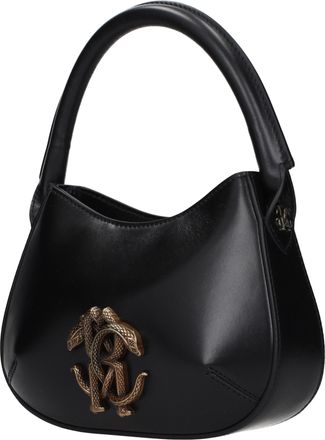Roberto Cavalli Leather Shoulder Bag - Black