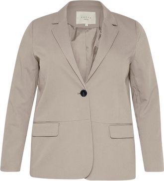 Kaffe Curve Olifantenhuid Melange Blazer - Dames - Blazers - Grijs - 3XL - Leer - Jassen