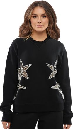 Dsquared2 Black Embellished Crew Neck Sweatshirt