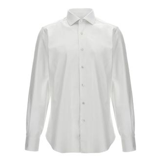 Barba Shirts - Heren - Zakelijke Overhemden - Wit - 4XL - Katoen - Overhemden