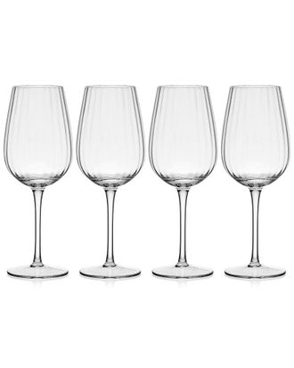 Mikasa Optic 15Oz White Wine Glasses, Set Of 4