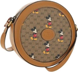 Gucci Pre-owned Small GG Canvas Shoulder Bag - Dames - Vintage Schoudertas - Bruin - ONE Size - Leer - Vintage