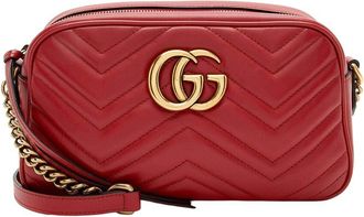 Gucci Matelass&eacute; Gg Marmont Small Camera Bag (Authentic Pre-Loved)