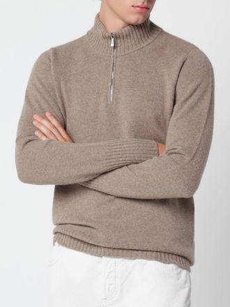 Drumohr Half-Zip Long-Sleeved Wool Blend Turtleneck Jumper