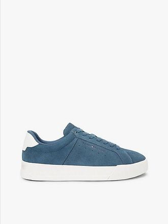 Tommy Hilfiger Contrast Heel Suede Court Trainers