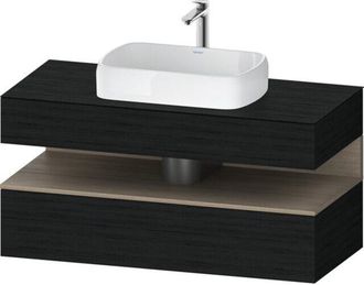 Duravit Duravit - Qatego Consola Mueble Bajo Lavabo, 1 Extra&iacute;ble, 1 Caj&oacute;n